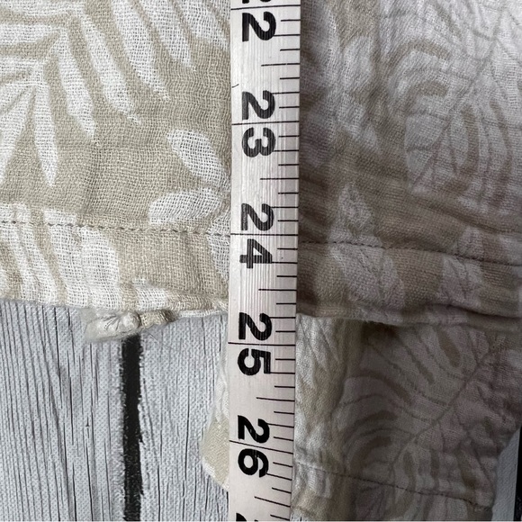 Tahari Linen Cotton Blend Tropical Leaf Open Front Jacket Size XL - Picture 5 of 6